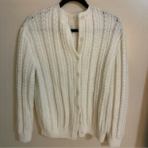 𝅺Handmade Chunky Knit Button Down Sweater, Size L